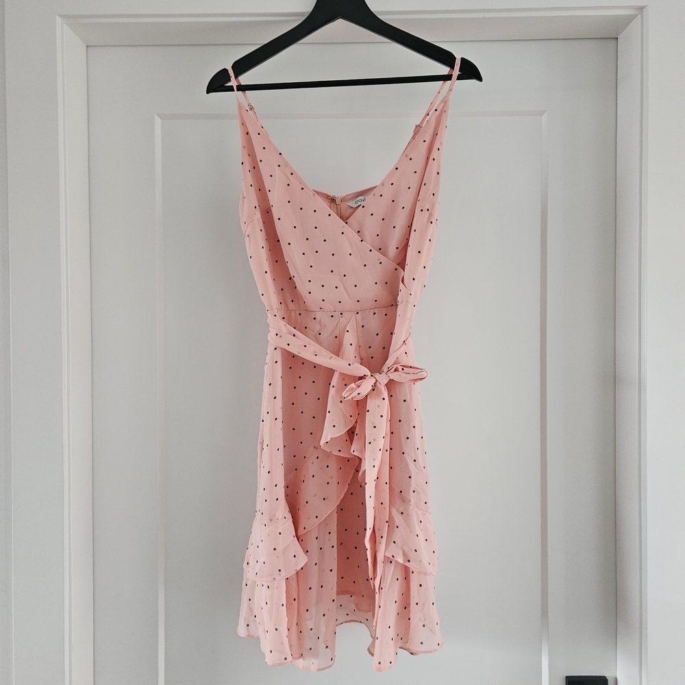 DAVI & DANI Pink Spotted Mini Dress